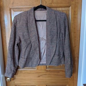 Vintage silk blazer suit jacket
